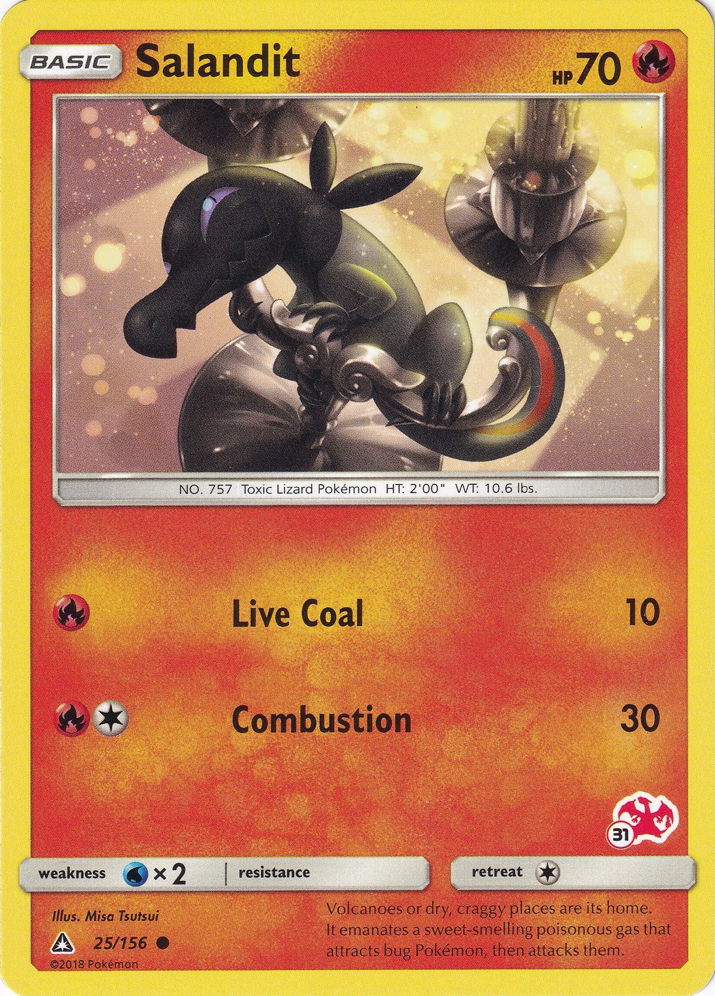 Salandit - 25/156 (#31 Charizard Stamped)