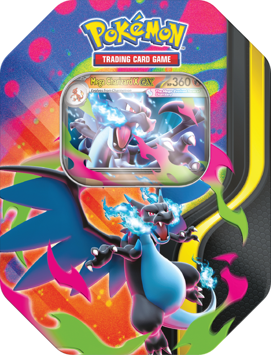 POKEMON - MEGA CHARIZARD TIN - MEGA CHARIZARD X EX