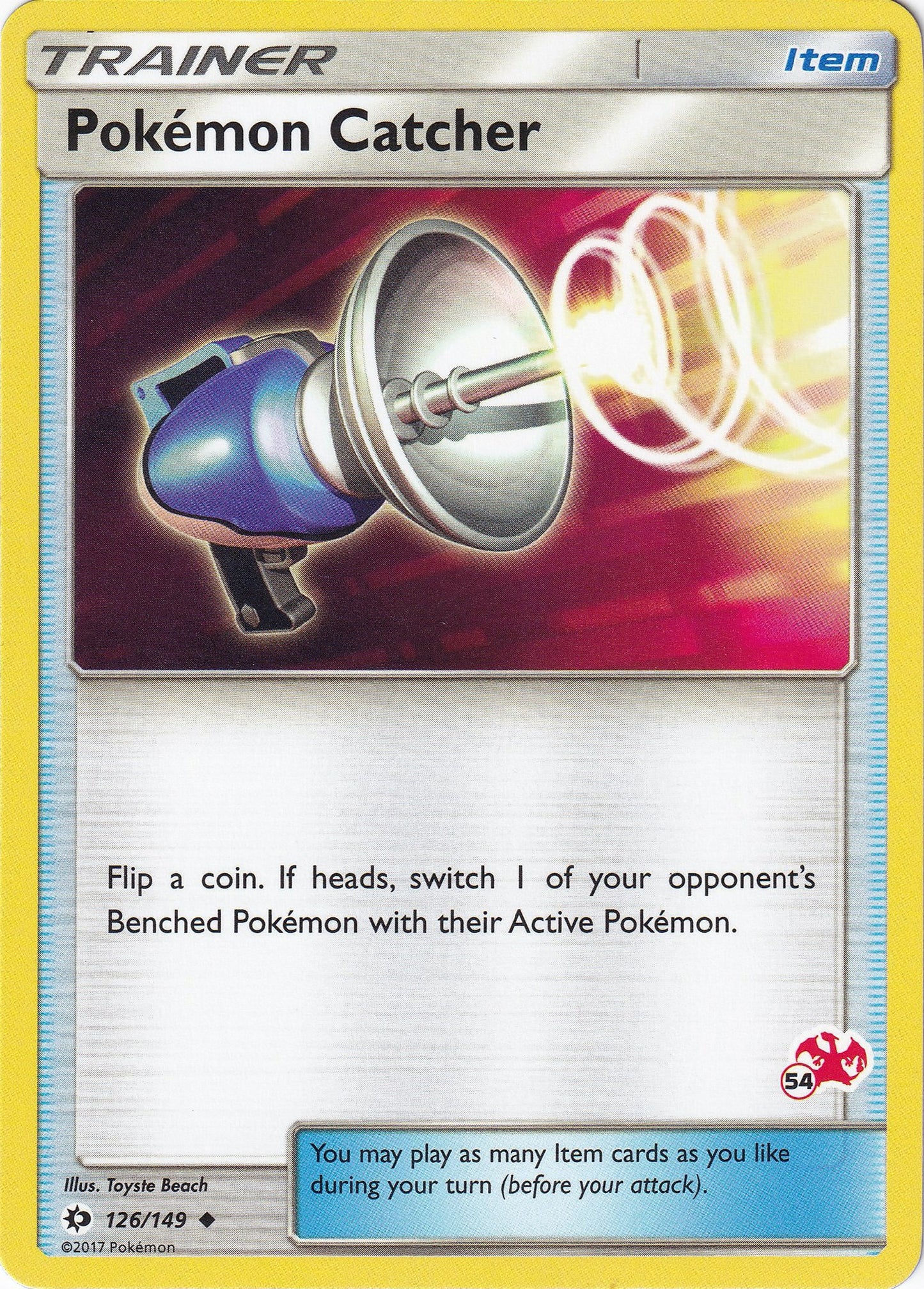 Pokemon Catcher - 126/149 (#54 Charizard Stamped)
