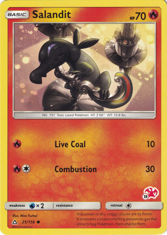 Salandit - 25/156 (#13 Charizard Stamped)