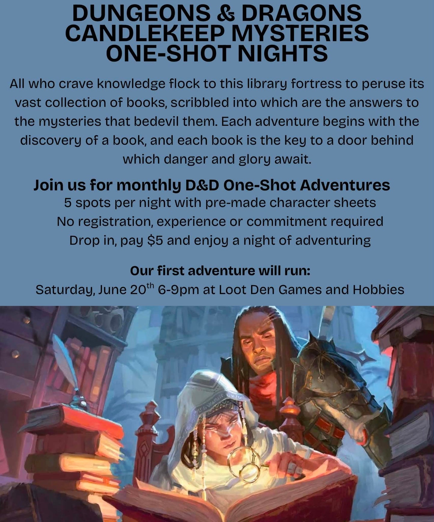 D&D One-Shot Saturday June 20th