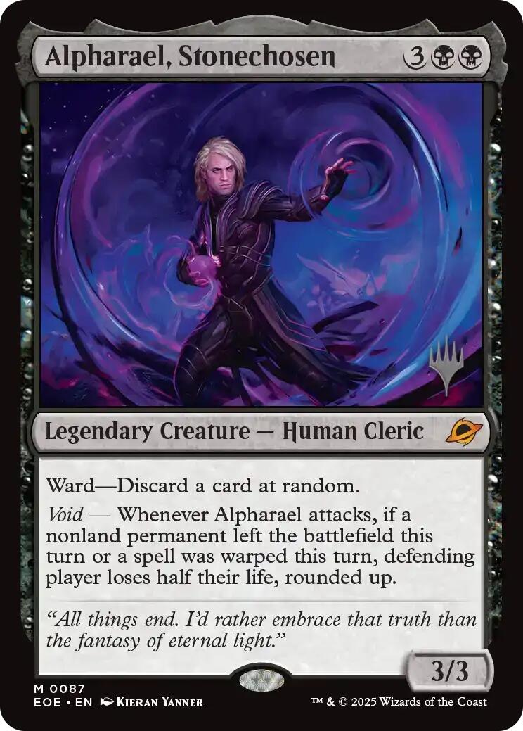 Alpharael, Stonechosen
