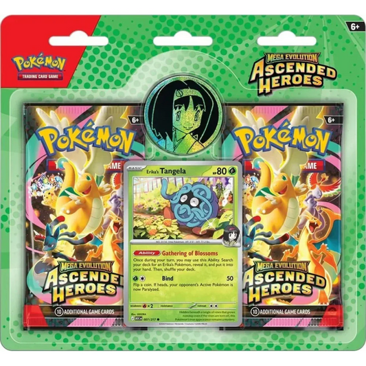 POKEMON - MEGA EVOLUTION - ASCENDED HEROES 2 PACK BLISTER - ERIKA'S TANGELA