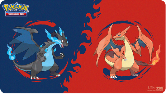 UP PLAYMAT POKEMON MEGA CHARIZARD X & MEGA CHARIZARD Y