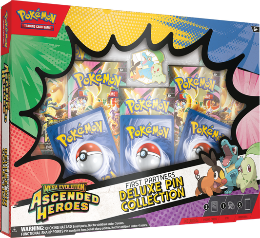 POKEMON ME2.5 ASCENDED HEROES FIRST PARTNERS DELUXE PIN COLLECTION