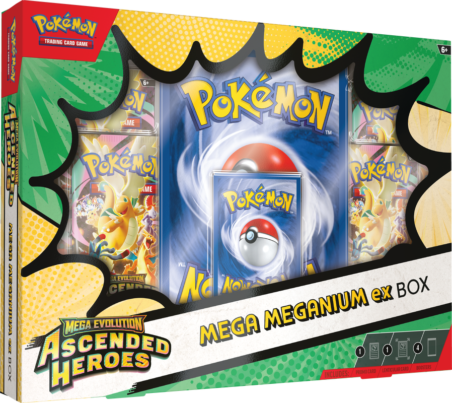 POKEMON ME2.5 ASCENDED HEROES MEGA MEGANIUM/EMBOAR/FERALIGATR EX BOX