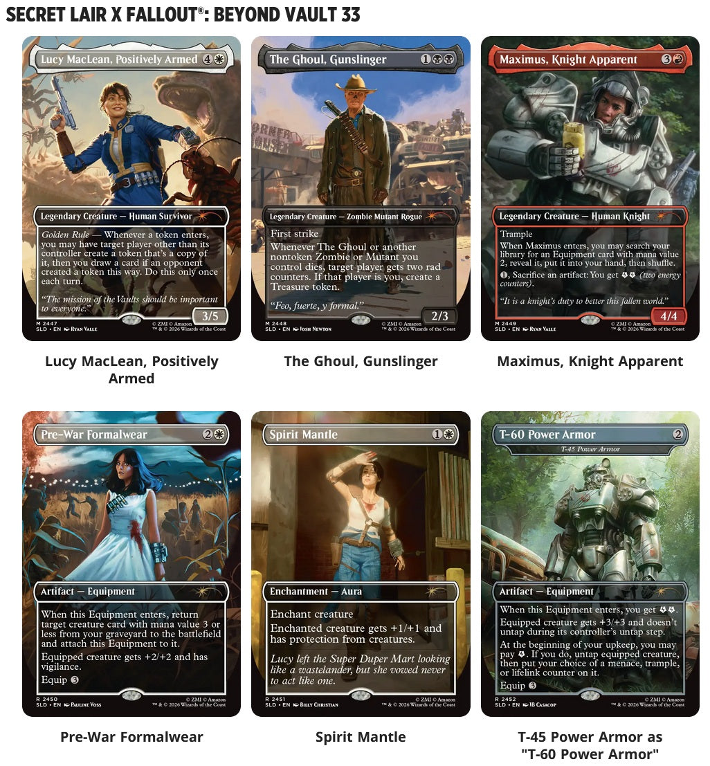 MTG SECRET LAIR FALLOUT BEYOND VAULT 33
REGULAR